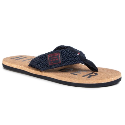 Flip flop tommy hilfiger - casual cork beach sandal fm0fm02702 desert sky dw5