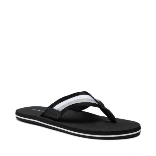 Flip flop tommy hilfiger - corporate hilfiger beach sandal fm0fm03380 black bds