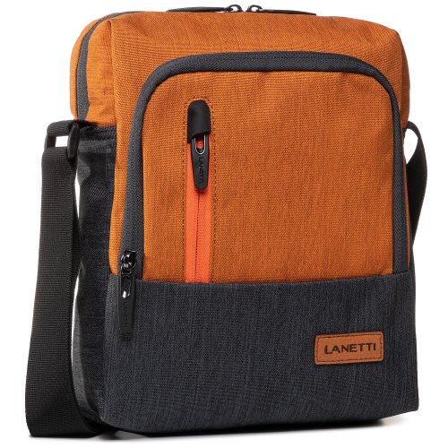 Geantă crossover lanetti - bmr-s-043-15-03 dark orange