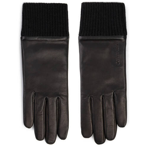 Mănuși de damă calvin klein - cuff leather gloves giftpack k60k605993_1 bae