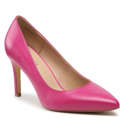 Pantofi cu toc subțire lasocki - wfa1619-3z dark pink