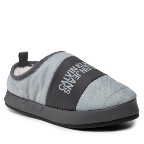 Papuci de casă calvin klein jeans - home shoe slipper w warm linning ym0ym00242 marble grey ps8