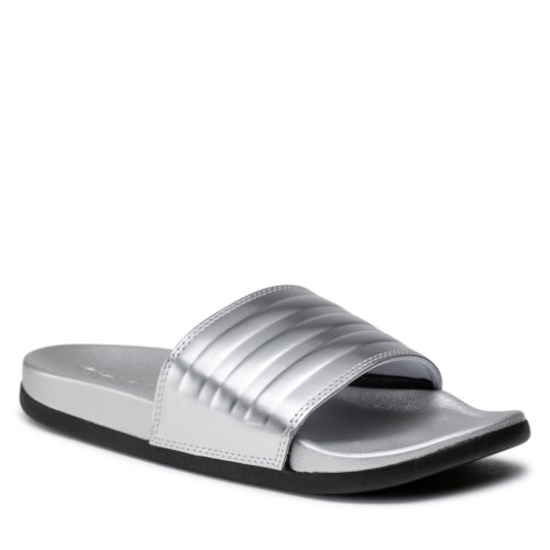 Șlapi adidas - adilette comfort fw7683 silver metallic/silver metallic/core black
