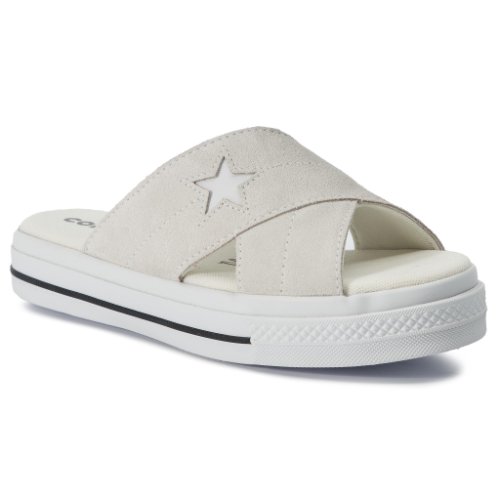 Șlapi converse - one star sandal slip 564144c egret/egret/white