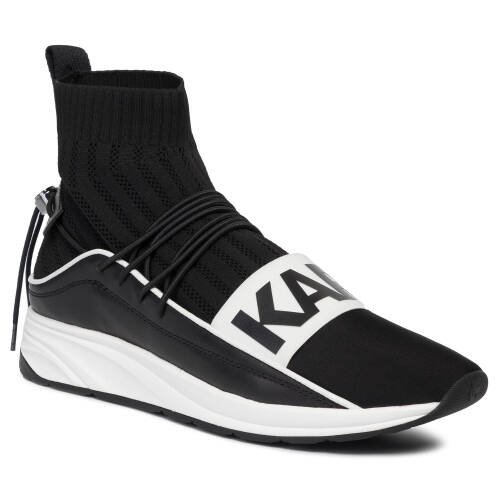 Sneakers karl lagerfeld - kl51160 black lthr/textile w white