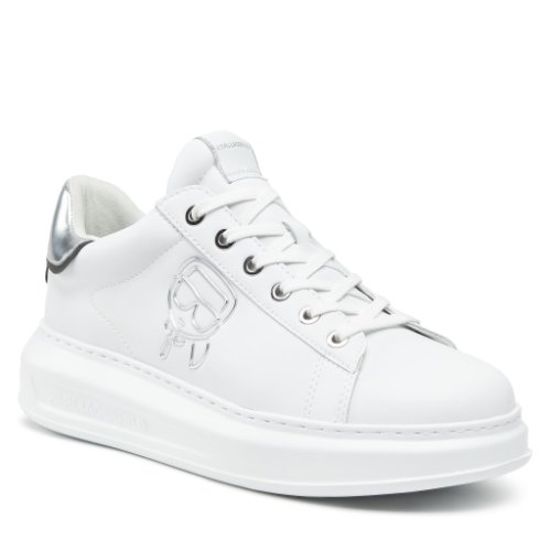 Sneakers karl lagerfeld - kl52531 white lthr w/silver