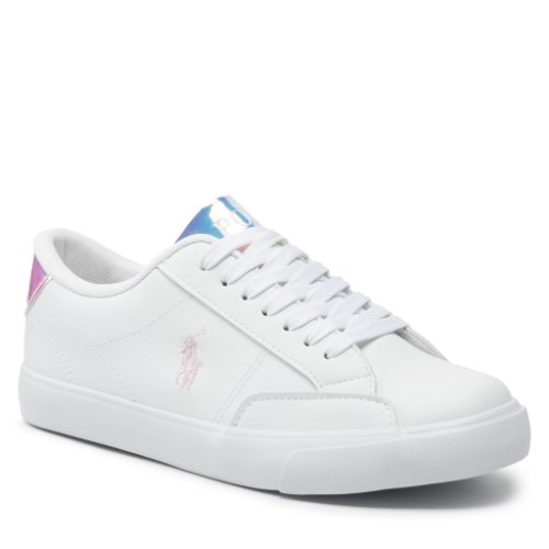 Sneakers polo ralph lauren - theron iv rf103548 white/iridscnt/pk