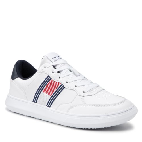 Sneakers tommy hilfiger - essential leather cupsole evo fm0fm03904 white ybr