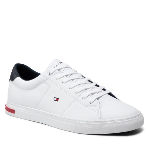 Sneakers tommy hilfiger - essential leather detail vulc fm0fm04047 white ybr