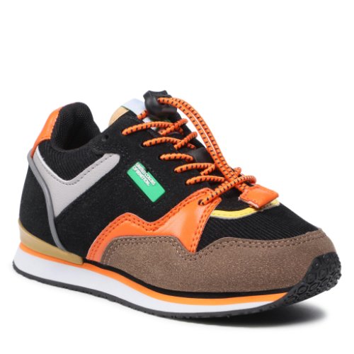 Sneakers united colors of benetton - snug mx btk123010 black/orange