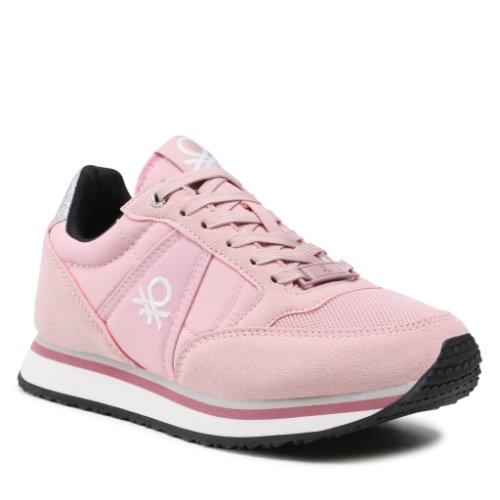 Sneakers united colors of benetton - word nyx btw123100 pink/silver 8041