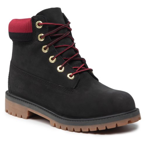 Trappers timberland - premium tb0a2fnv0011 black nubuck w red