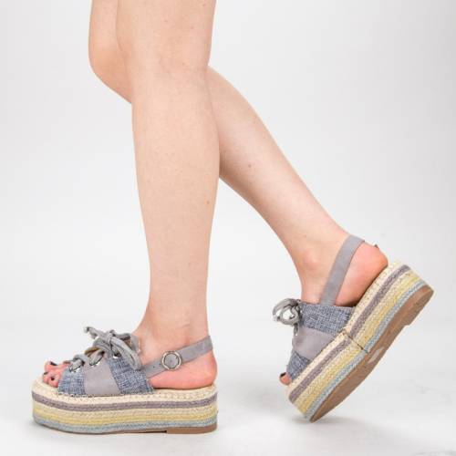 Sandale dama cu platforma ab25-8 grey (303) malien