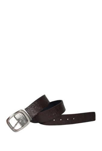 Accesorii barbati robert graham marko embossed leather reversible belt brownnavy