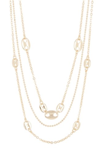 Bijuterii femei 14th union multi link short necklace gold