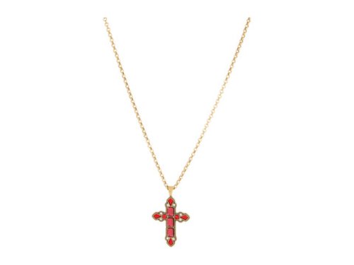 Bijuterii femei alex and ani 32quot cross statement necklace goldred