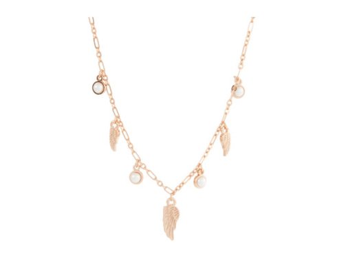 Bijuterii femei alex and ani angel wing amp pearl 18quot delicate necklace shiny rose gold