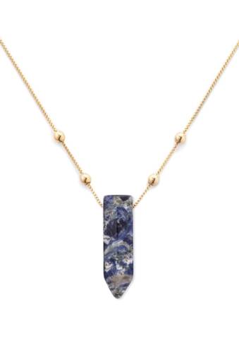 Bijuterii femei alex and ani chain station stone wand pendant necklace gold finish