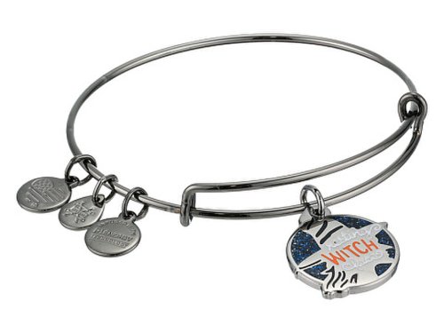 Bijuterii femei alex and ani color infusion resting witch face bangle midnight silver