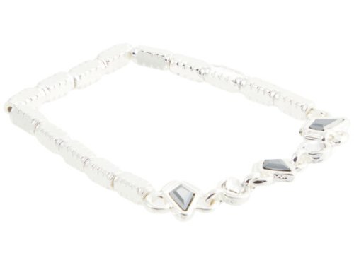 Bijuterii femei alex and ani crystal and black diamond stretch bracelet silverblack