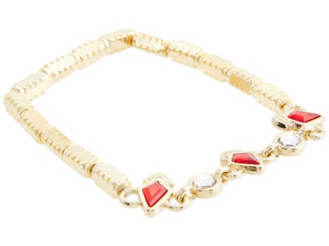 Bijuterii femei alex and ani crystal and ruby stretch bracelet goldred