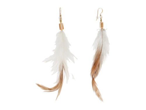Bijuterii femei alex and ani feather spirit earrings gold