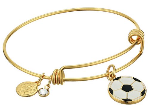 Bijuterii femei alex and ani halos amp glories soccer bangle shiny gold
