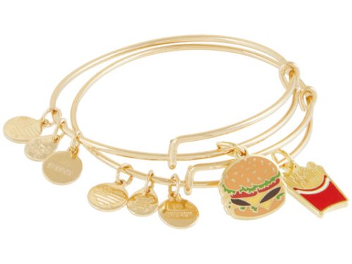 Bijuterii femei alex and ani hamburger and fry set of 2 bangle bracelet multi
