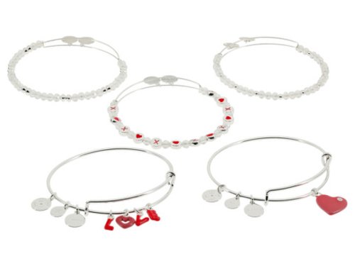 Bijuterii femei alex and ani love multi charm bracelet set of 5 multi