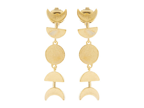 Bijuterii femei alex and ani lunar phase earrings 14kt gold plated
