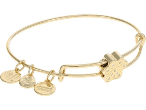 Bijuterii femei alex and ani pave prints of love symbol bead bracelet gold