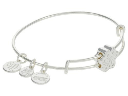 Bijuterii femei alex and ani pave prints of love symbol bead bracelet silver
