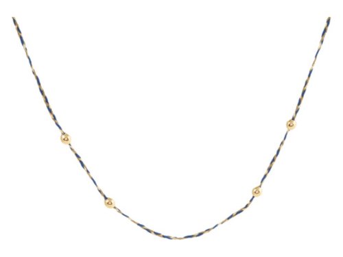 Bijuterii femei alex and ani precious threads soul blue braid expandable necklace 14kt gold platedbluebeige