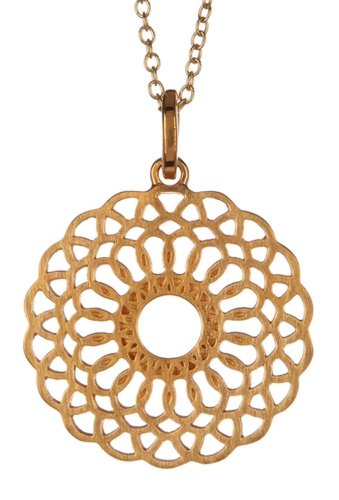 Bijuterii femei argento vivo sterling silver filigree circle pendant necklace gold
