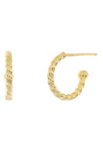 Bijuterii femei bony levy 14k yellow gold 8mm twisted hoop earrings 14ky