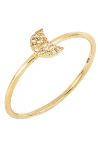 Bijuterii femei bony levy 18k gold diamond pave crescent moon ring - size 7 - 006 ctw 18ky