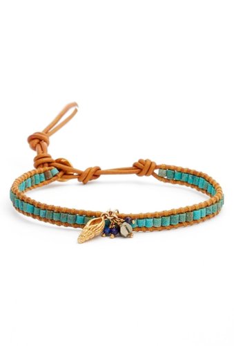 Bijuterii femei chan luu leather wrapped turquoise bead bracelet turquoise mix