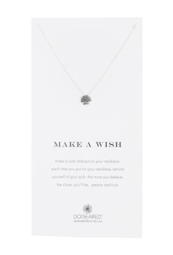 Bijuterii femei dogeared sterling silver make a wish tree pendant necklace silver