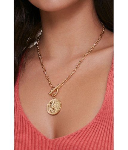 Bijuterii femei forever21 ancient coin pendant necklace gold