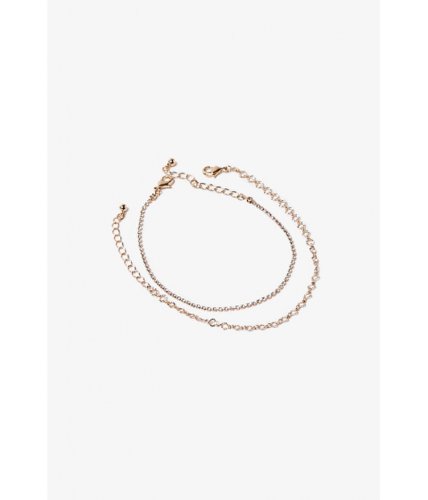 Bijuterii femei forever21 box chain anklet set goldclear