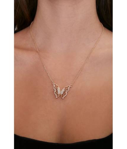 Bijuterii femei forever21 butterfly pendant necklace goldclear