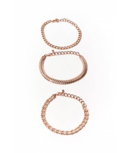 Bijuterii femei forever21 chain bracelet set gold