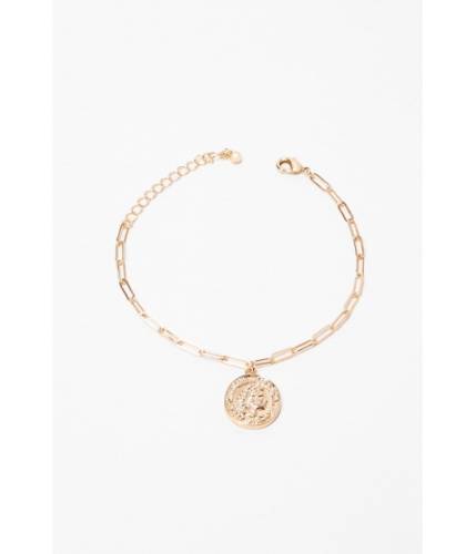 Bijuterii femei forever21 coin charm bracelet gold