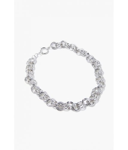 Bijuterii femei forever21 layered cable chain necklace silver