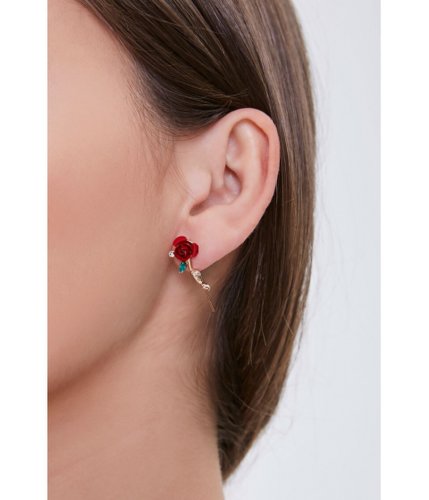 Bijuterii femei forever21 rose charm ear pins redgold
