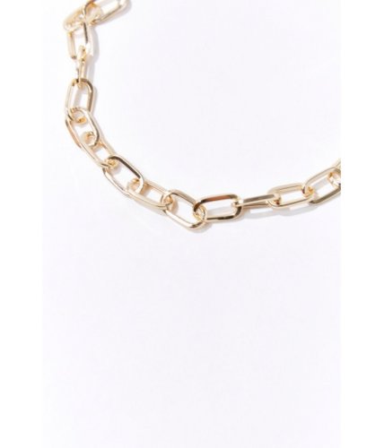 Bijuterii femei forever21 upcycled anchor chain necklace gold