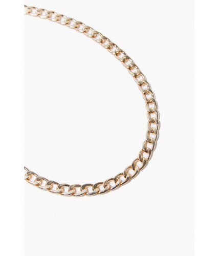 Bijuterii femei forever21 upcycled curb chain necklace gold