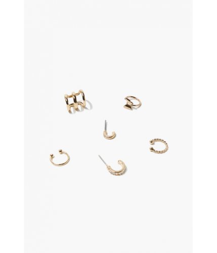 Bijuterii femei forever21 upcycled earring ear cuff set gold