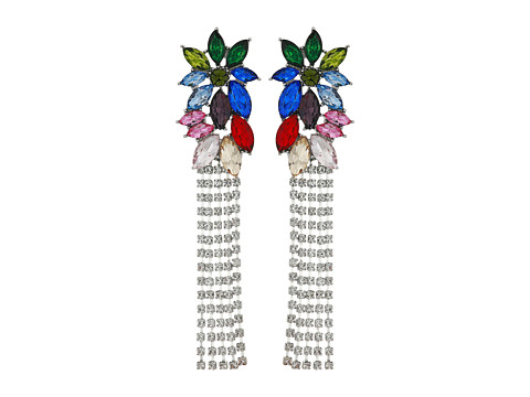 Bijuterii femei guess clustered multicolor stone top w chain drop chandelier earrings multi