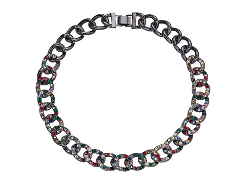 Bijuterii femei jcrew glitz pave chain necklace multicolor